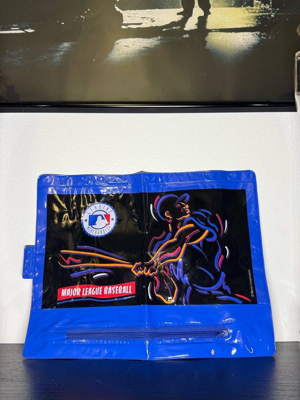New Vintage 1990s Empire Berol Major League Baseball Binder Pencil Case Bag